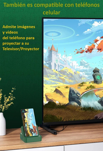 Base Cargador 6x1 Con Hdmi Para Nintendo Switch Modelo Zelda