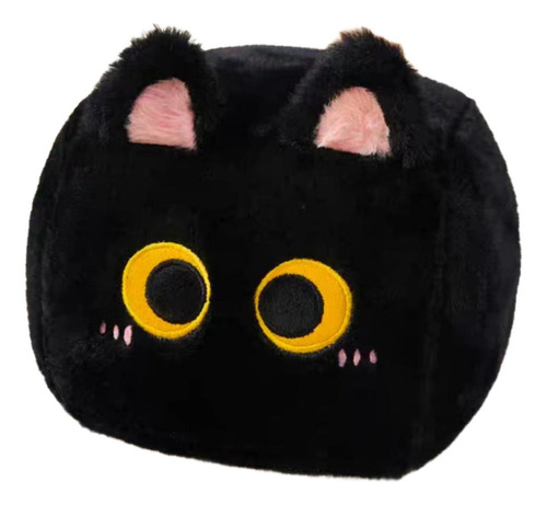 Almohada Rellena Felpa De La Felpa Del Gato Del Negro L