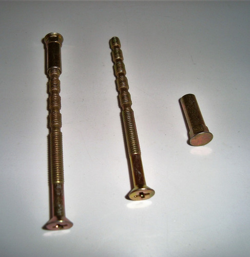 Imagen 6 de 6 de Tornillos Pasantes 4x60 (fijación Manijón Etc) Ranura Corte