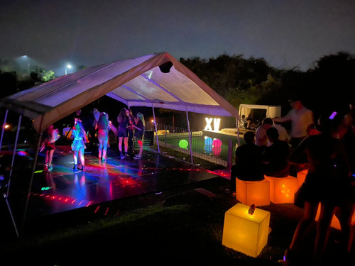 Plataforma 360 Dj Disc Jockey Luces Karaoke Pistas Baile