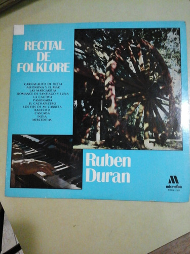Vinilo 3520 - Recital De Folklore - Ruben Duran 