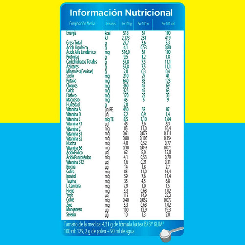 Baby Klim 1 En Lata De 1 De 800g - 0 A 6 Meses