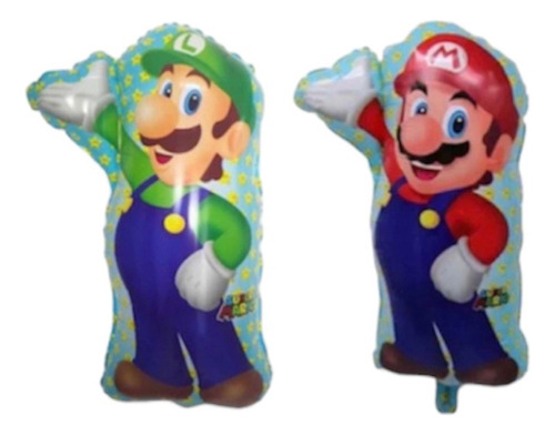 Pack X 2 Globos Mario Y Luigi 60 Cm