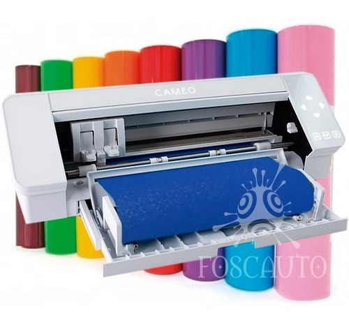 Adesivo Azul Médio P/ Plotter Silhouette Cameo - 5m X 25cm