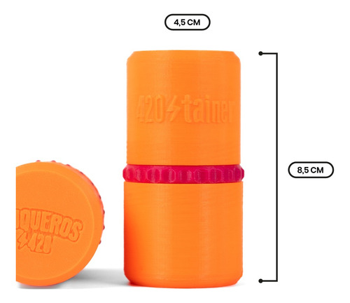 Imagen 3 de 7 de Picador Grinder Tainer Naranja/violeta