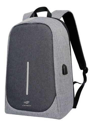 Mochila Para Notebook 15.6 Tokyo Mc-100gy Cinza C3 Tech Desenho do tecido Liso