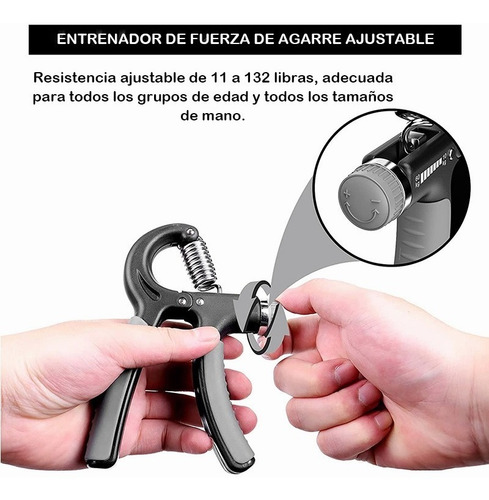 Imagen 5 de 8 de Hand Grip Pro Regulable Fitness Muñeca / Antebrazo Fuerza