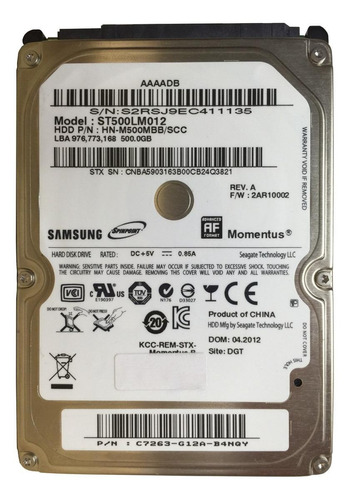 Disco rígido interno Samsung Spinpoint M8 HN-M500MBB 500GB