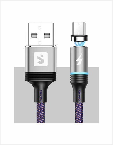 Cabo Carregar Magnético Trançado 1 Metro Micro Usb Android