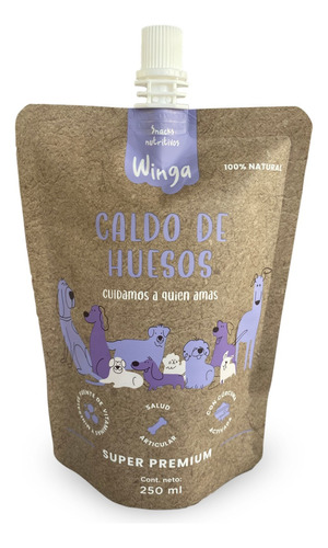 Caldo De Huesos Perros 250 Ml - Winga