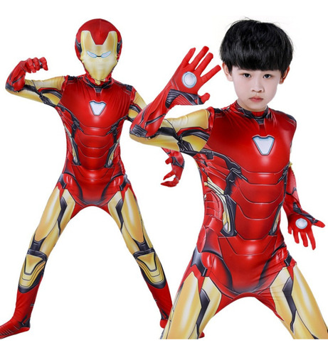 Los Vengadores Iron Man De Una Pieza Mono Traje De Cosplay