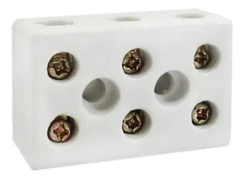 Kit 10 Conectores Porcelana Chuveiro 50a/600v 3 Polos 10mm