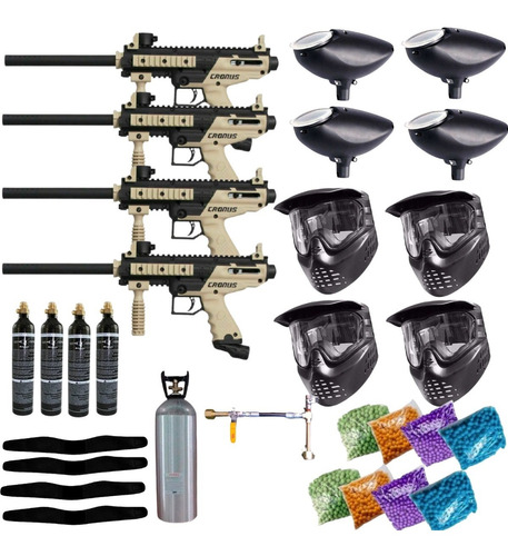 Paquete Tippmann 4 Cronus Basic Gotcha Pintura Tanque Xt P