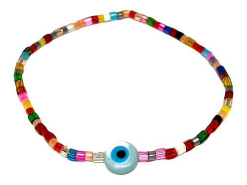 Pulsera Ojo Turco Concha Nácar Y Chaquira