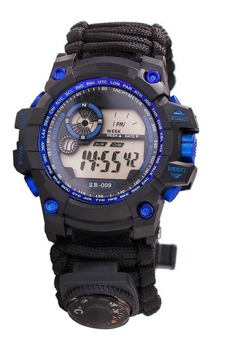 Oferta Reloj Tactico Militar Paracord Digital Con Pedernal