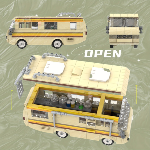 Nuevo Set De Construcción De Coches Movie Break Bad Bus Rv P