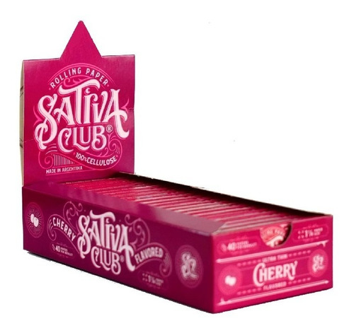 Sativa Club Caja Celulosa Regular Sabor Cherry 