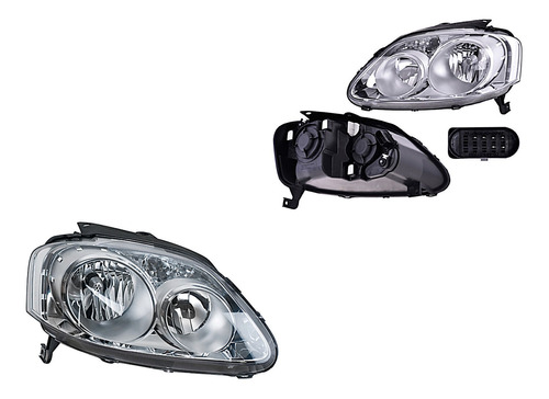 Jgo Faros Delanteros Fdo Crom Manual P/halog Crossfox 07-09