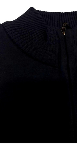 Campera Tejida De Hilo Con Cierre