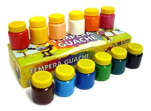 Kit 3 Caixas Tinta Tempera Guache 12 Cores 15ml Cada Acrilex