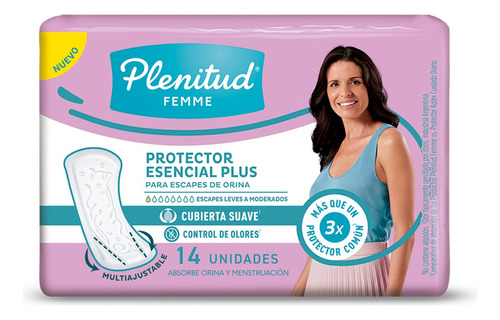 Protectores Diarios Plenitud Esencial Plus 14 Unidades