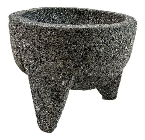 Molcajete Volcanico De 25 Cm Sin Cara De Puerquito 