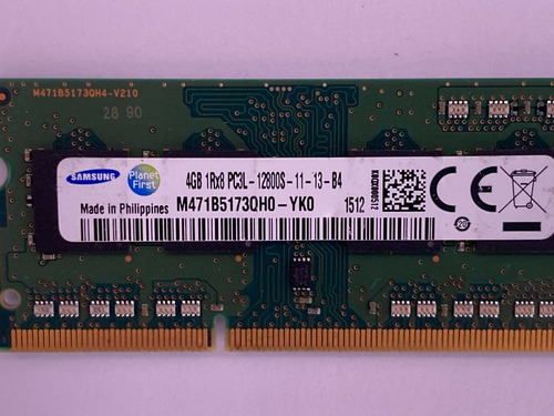 Imagen 2 de 2 de Memoria Ram Ddr3l 4gb Samsung Para Laptop