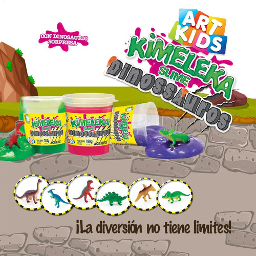 Kimeleka Slime Dinosaurios Acrilex 180g