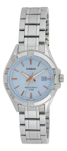 comprar Reloj Casio Con Malla De Acero Inoxidable Resistente Al Agua
