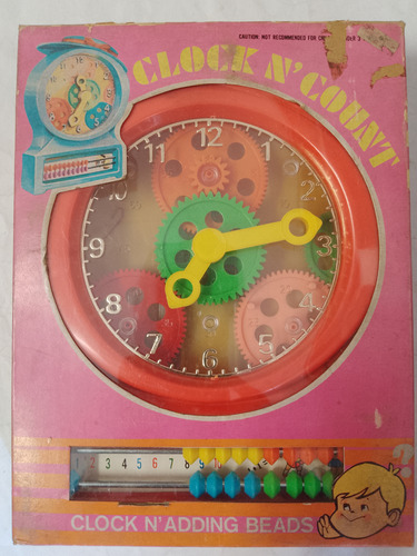 Reloj Educativo Con Ábaco Zona Retro Juguetería Vintage