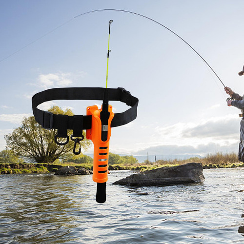 Soporte Para Caña De Pescar, Cinturón De Pesca Naranja
