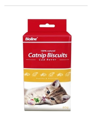 Catnip Galletas Sabor Salmón Bioline Merienda Gato Biscuits