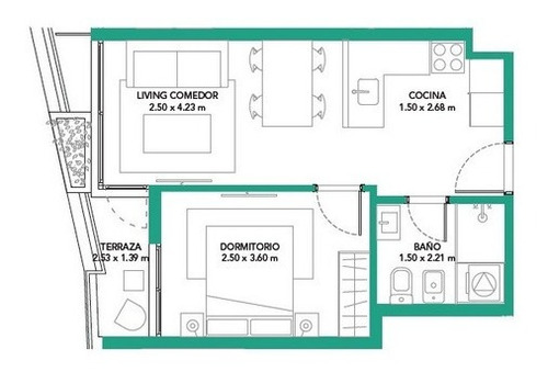 Imagen 11 de 12 de Va402 Venta Apto.ventura Boulevard 1 Dormitorio La Blanqueada