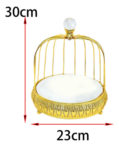 Elegante Soporte De Postre Con Jaula Para Una Sola Capa