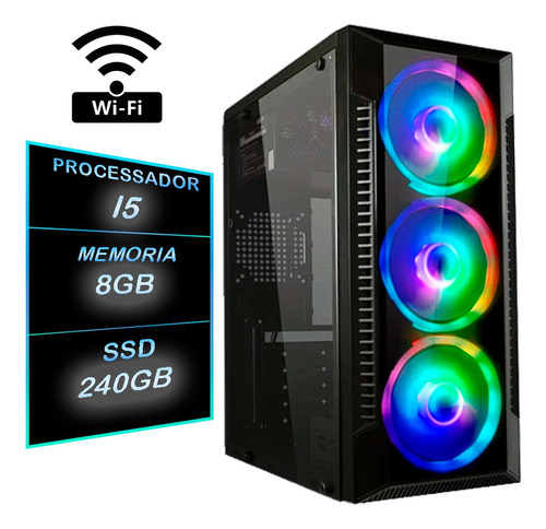 Pc Gamer Completo Intel I5 8gb Ssd 120gb