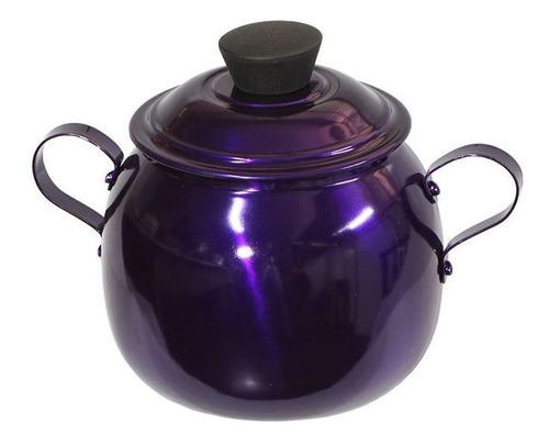 Açucareiro Bojudo Em Aluminio Roxo 500g