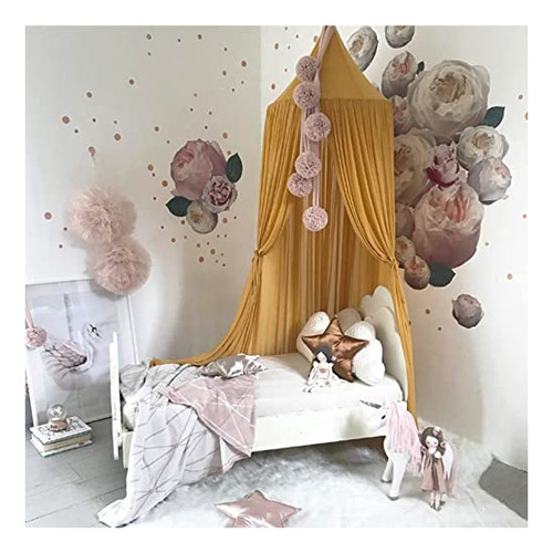 Canopy De La Cama De Dyna-living Para Las Niñas Cuna Yw6lz