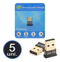 Comprar Kit 5 Adaptadores Bluetooth Usb 4.0 Mini Para Áudio E Pc