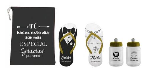 30 Kits Con Sandalias Cilindros Y Morrales Bodas 15 Xv Años 