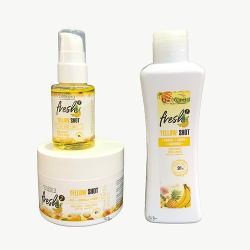 Kit Yellow Shot Sin Sales Cabello Dañado Salerm Biokera