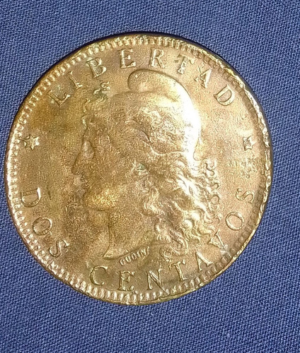 Moneda Argentina Libertad Dos Centavos 1891