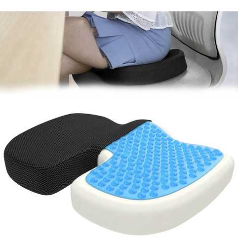 Cojín Asiento Ortopédico Gel Ergonómico Antiescaras Oficina