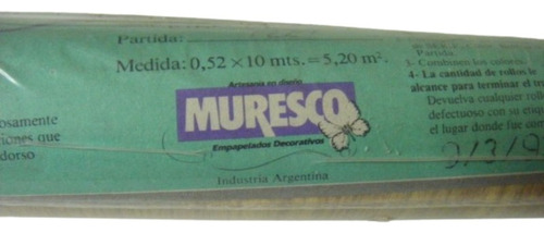 Rollo Papel Vinilizado Muresco Giselle Madera. Madera