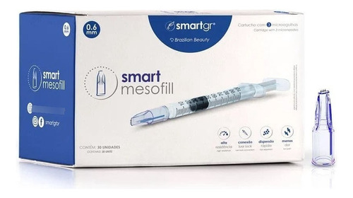 Smart Mesofill 0.6mm Cartucho C/3 Agulhas Cx C/30 - Outlet