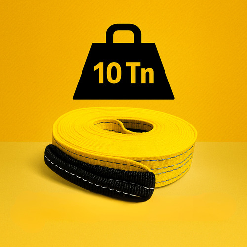 Cinta Amarração Reboque 10 Toneladas 6 Metros Cargas Pesadas Cor Amarelo