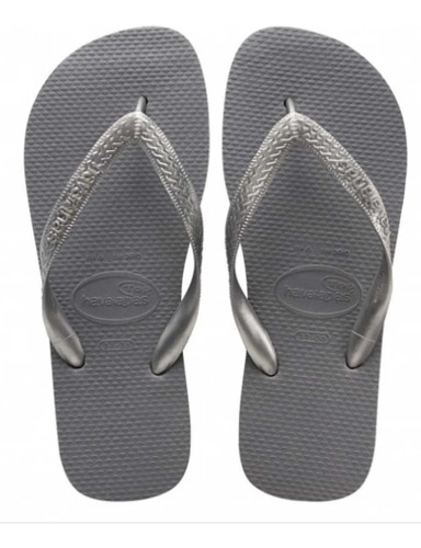 Chinelo Havaianas Top Cinza Aço Metalico Unissex Original