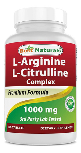 Suplemento En Tabletas Best Naturals  Best Premium L-arginina L-citrulina 1000mg En Pote De 123g 90 Un
