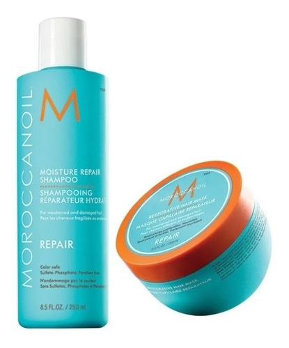 Moroccanoil Kit Repair Shampoo + Mascara Reconstituye X 250