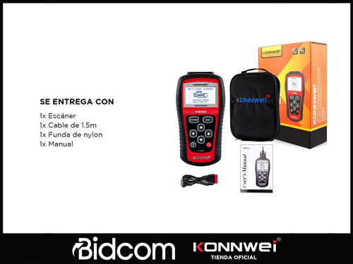 Imagen 7 de 9 de Escaner Automotriz Obd2 Konnwei Lector Autos Diagnostico