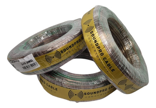 Cabo Som Soundpro Paralelo Bicolor 1mm Cristal 100m Awg 16